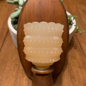 1970’s RARE Charles Lesters Wood Wall Sconce Pink Glass Votive Holder